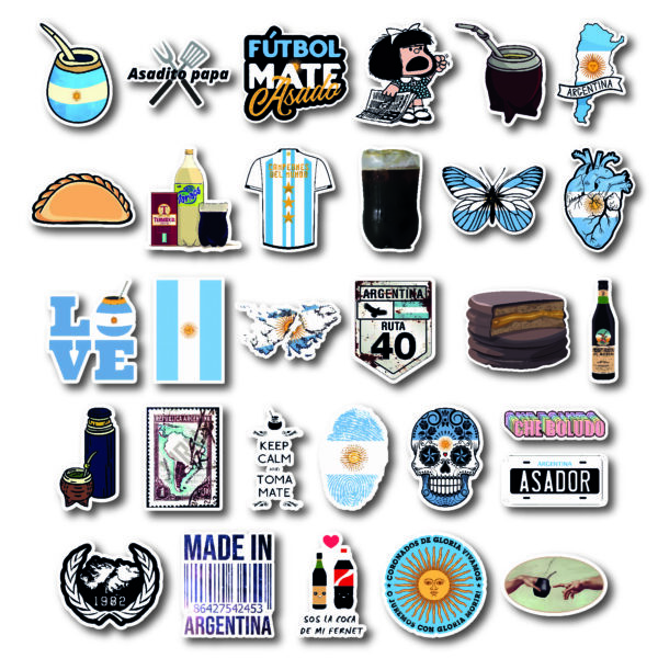 Pack 30 calcos ARGENTINA