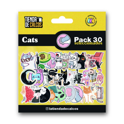 CATS_Mesa de trabajo 1 Pack 30 calcos CATS