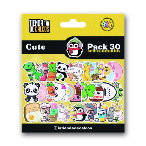 CUTE_Mesa de trabajo 1_Mesa de trabajo 1 Pack 30 calcos CUTE