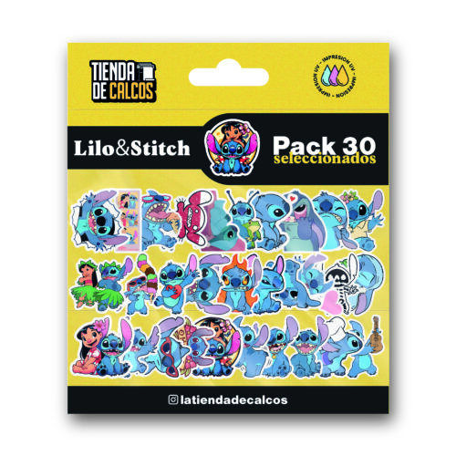 LILO&STITCH_Mesa de trabajo 1_Mesa de trabajo 1_Mesa de trabajo 1 Pack 30 calcos LILO&STITCH